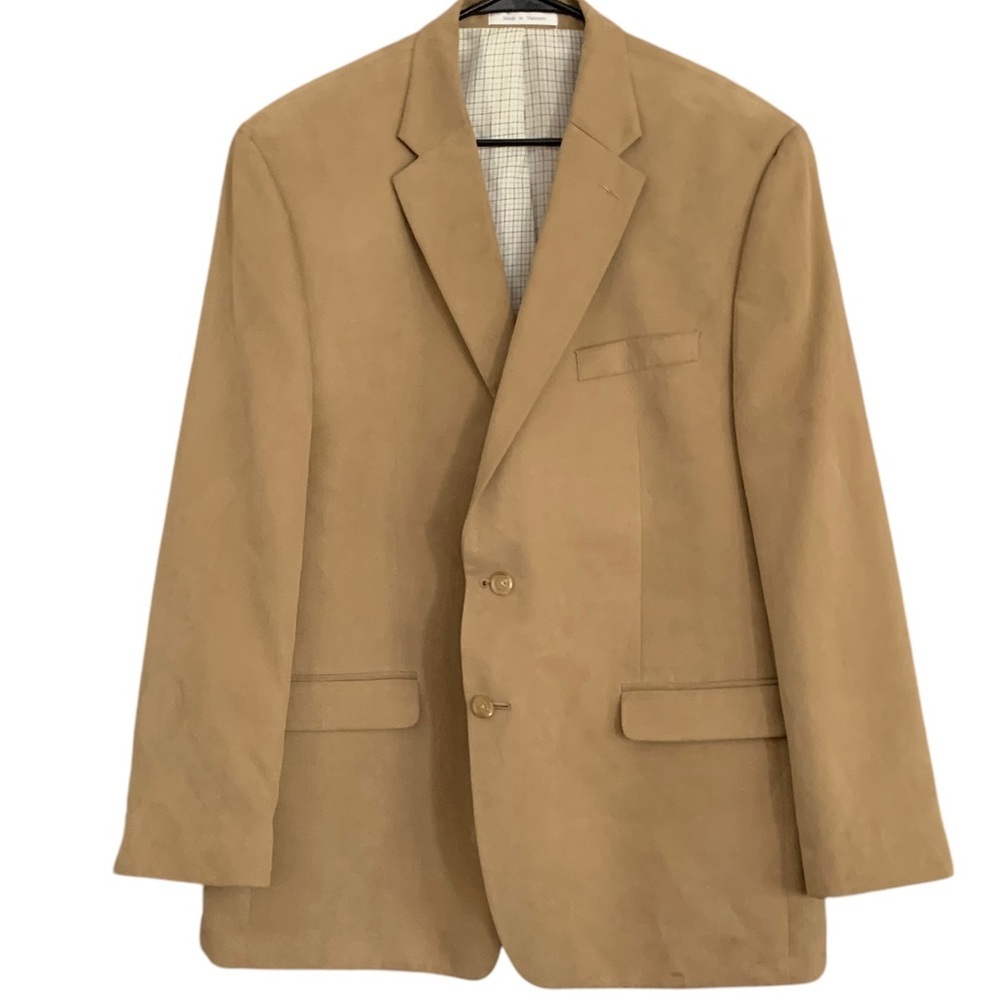 Lauren Ralph Lauren Lightweight Tan Camel Jacket Sports Coat  Blazer Sz 46R
